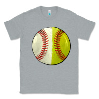 Heather Grey half baseball softball Classic Tee - JahusDesignShop