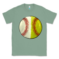 Sage half baseball softball Classic Tee - JahusDesignShop
