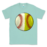 Seafoam half baseball softball Classic Tee - JahusDesignShop