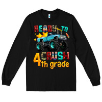 Black ready to school crush 4th grade Long Sleeve Tee - AdoDesignShop