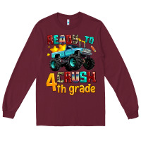 Burgundy ready to school crush 4th grade Long Sleeve Tee - AdoDesignShop