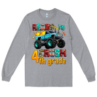 Heather Grey ready to school crush 4th grade Long Sleeve Tee - AdoDesignShop