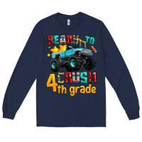 Navy ready to school crush 4th grade Long Sleeve Tee - AdoDesignShop