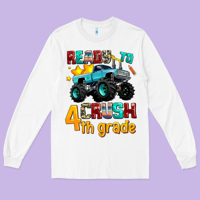 Ready To School Crush 4th Grade Long Sleeve Tee Designed By Adodesignshop