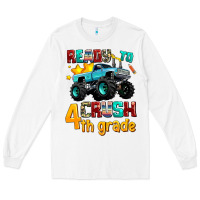 White ready to school crush 4th grade Long Sleeve Tee - AdoDesignShop