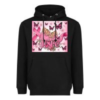 Black breast cancer nails hope Heavyweight Hoodie - MaliasSmallBusiness