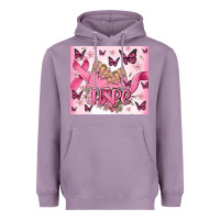 Lavender breast cancer nails hope Heavyweight Hoodie - MaliasSmallBusiness