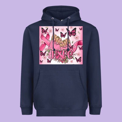 Breast Cancer Nails Hope Heavyweight Hoodie Designed By Maliassmallbusiness