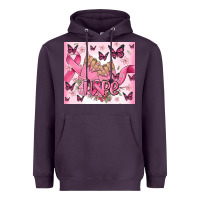 Plum breast cancer nails hope Heavyweight Hoodie - MaliasSmallBusiness