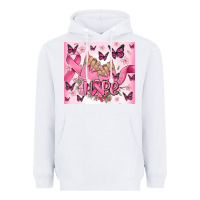 White breast cancer nails hope Heavyweight Hoodie - MaliasSmallBusiness