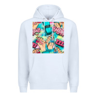 Hand Cream And Nail Tools With Serape And Glitter Seamless Pattern Bbs Premium Hoodie | Teevron
