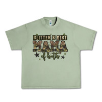 Oil Green glitter and dirt mama of both Urban Heavy Tee - Zillion Design Studio