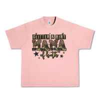 Salmon glitter and dirt mama of both Urban Heavy Tee - Zillion Design Studio