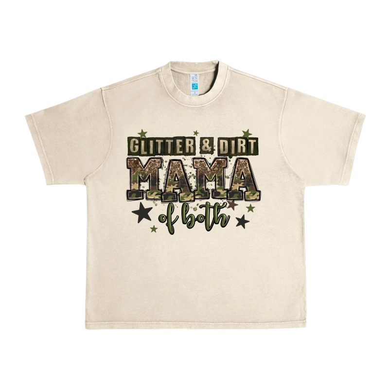 Glitter And Dirt Mama Of Both Urban Heavy Tee by Zillion Design Studio | Teevron