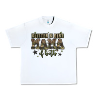 White glitter and dirt mama of both Urban Heavy Tee - Zillion Design Studio