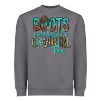 Storm boots and bling its a cowgirl thing Heavyweight Sweatshirt - texasbilliewilder