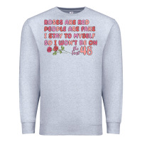 Heather Grey roses are red Premium Sweatshirt - MaliasSmallBusiness