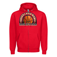 Red basketball rainbow Zipper Hoodie - JahusDesignShop