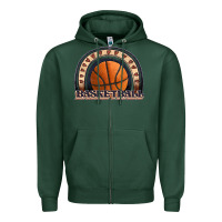Sports Green basketball rainbow Zipper Hoodie - JahusDesignShop