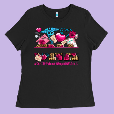 Valentines Day Cna Certified Nursing Assistant Ladies Tee Designed By Adodesignshop