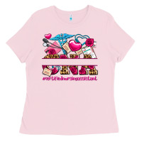 Bubblegum Pink valentines day cna certified nursing assistant Ladies Tee - AdoDesignShop