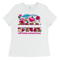 White valentines day cna certified nursing assistant Ladies Tee - AdoDesignShop
