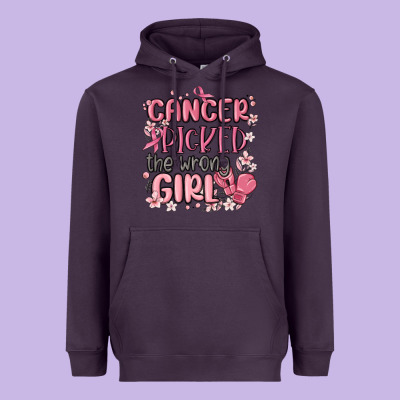 Cancer Picked The Wrong Girl Malia Heavyweight Hoodie Designed By Maliassmallbusiness