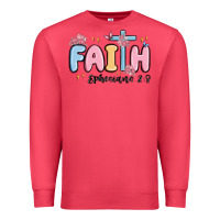 Cardinal faith ephesians 2 8 Premium Sweatshirt - MaliasSmallBusiness