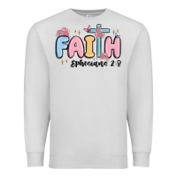 Dove Grey faith ephesians 2 8 Premium Sweatshirt - MaliasSmallBusiness