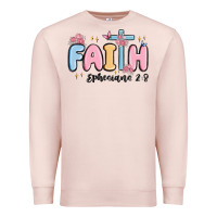 Pale Pink faith ephesians 2 8 Premium Sweatshirt - MaliasSmallBusiness