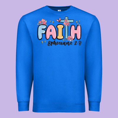 Faith Ephesians 2 8 Premium Sweatshirt Designed By Maliassmallbusiness