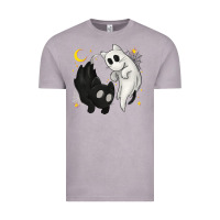 Vintage Zinc Ghost Cats with Balance Halloween Vintage Tee - texasbilliewilder
