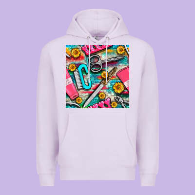 Nail Art Tools And Hand Cream With Serape And Turquoise Glitter Seamle Premium Hoodie Designed By Bundleandbundleshop