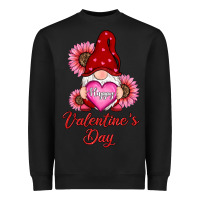 Black happy valentine's day gnomes with sunflower Heavyweight Sweatshirt - RanaPortraitStore