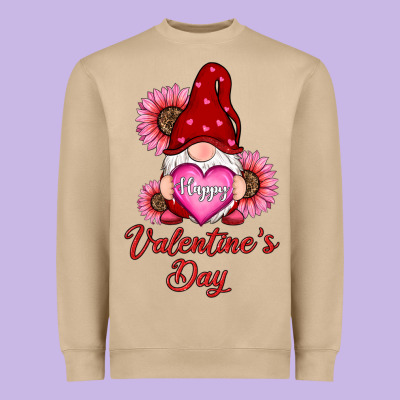 Happy Valentine's Day Gnomes With Sunflower Heavyweight Sweatshirt Designed By Ranaportraitstore