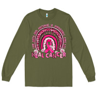 Army Green heal cancer rainbow Long Sleeve Tee - JahusDesignShop
