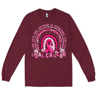 Burgundy heal cancer rainbow Long Sleeve Tee - JahusDesignShop