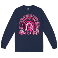 Navy heal cancer rainbow Long Sleeve Tee - JahusDesignShop