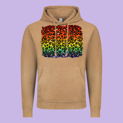 Vintage Hoodie pride leopard background lgbt
