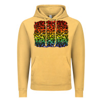 Vintage Mustard pride leopard background lgbt Vintage Hoodie - texasbilliewilder