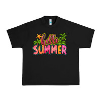 Black hello summer Urban Heavy Tee - Zillion Design Studio