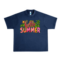 Navy hello summer Urban Heavy Tee - Zillion Design Studio