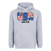 Heather Grey usa since 1776 Heavyweight Hoodie - MaliasSmallBusiness