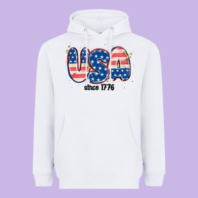 Usa Since 1776 Heavyweight Hoodie Designed By Maliassmallbusiness