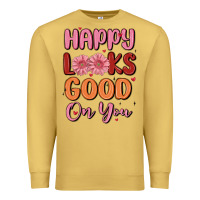 Antique Gold happy looks good on you Premium Sweatshirt - MaliasSmallBusiness