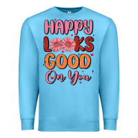 Ocean Blue happy looks good on you Premium Sweatshirt - MaliasSmallBusiness