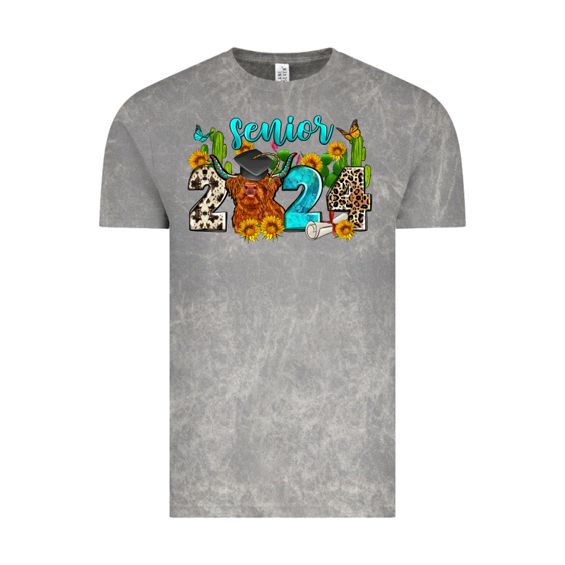 Senior 2024 Cow Vintage Tee by Zillion Design Studio | Teevron