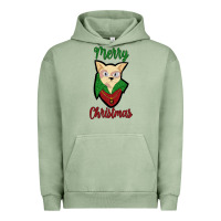 Pigment Oil Green Merry Christmas Cat Urban Hoodie - Bettercallsaul