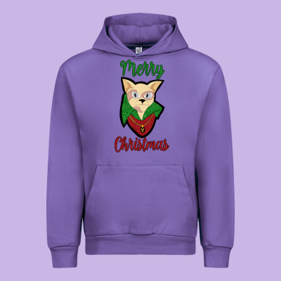 Merry Christmas Cat Urban Hoodie Designed By Bettercallsaul