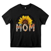 Black mom sunflower Heavy Core Tee - RacoonDesign